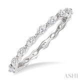 5/8 Ctw Marquise Cut Diamond Eternity Wedding Band in 14K White Gold
