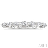 5/8 Ctw Marquise Cut Diamond Eternity Wedding Band in 14K White Gold