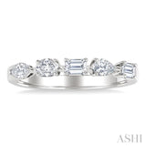 1/2 Ctw Mixed Shape Diamond Cut Fashion Band in 14K White Gold