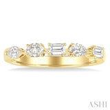 1/2 Ctw Mixed Shape Diamond Cut Fashion Band in 14K Yellow Gold