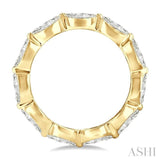 2 Ctw East-West Set Marquise Cut Diamond Eternity Wedding Band in 14K Yellow Gold
