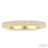 1/5 Ctw Double Row Round Cut Diamond Fashion Ring in 10K Yellow Gold