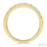1/2 Ctw Triple Row Baguette and Round Cut Diamond Fashion Band in 14K Yellow Gold
