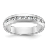 IBGoodman 14k White Gold 1/2 carat Lab Grown Diamond VS/SI+ G+ Nine Stone Complete Polished Men's Ring