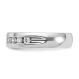 IBGoodman 14k White Gold 1/2 carat Lab Grown Diamond VS/SI+ G+ Nine Stone Complete Polished Men's Ring