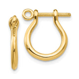 14k  3D Shackle Link Screw Earrings