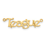 14k Yellow Gold name Plate