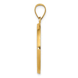 14K Polished and Satin St. Benedict Reversible Hollow Medal Pendant