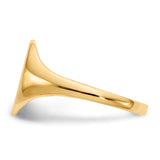 14k 9.5x11.0mm Closed Back Signet Ring