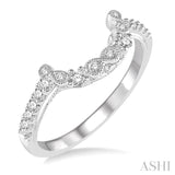 1/4 Ctw Round Cut Diamond Wedding Band in 14K White Gold