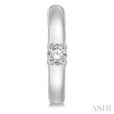 1/10 Ctw Petite Single Round Cut Diamond Fashion Huggies in 10K White Gold