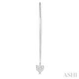 1/3 Ctw Heart Shape Lovebright Round Cut Diamond Earrings in 14K White Gold
