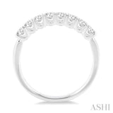 5/8 Ctw Round Cut Diamond Wedding Band in 14K White Gold