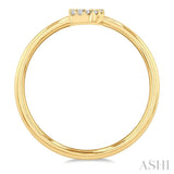 1/20 Ctw Initial 'D' Round Cut Diamond Fashion Ring in 10K Yellow Gold