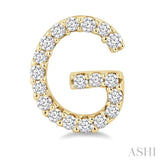 1/8 Ctw Initial 'G' Single Cut Diamond Earrings in 10K Yellow Gold