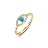 Turquoise Evil Eye Ring