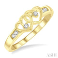 Twin Heart Shape Diamond Fashion Ring