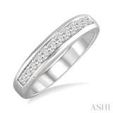 1 Ctw Princess Cut Diamond Wedding Band in 14K White Gold