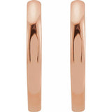 14K Rose Gold Hinged 15 mm Hoop Earrings