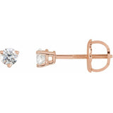 14K Rose Gold 1/8 CTW Natural Diamond Earrings