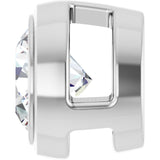14K White Gold 1/3 CT Lab Grown Diamond Slide Pendant