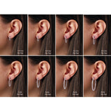 14K Yellow Gold 1 CTW Lab-Grown Diamond Inside-Outside 26.5 mm Hinged Hoop Earrings