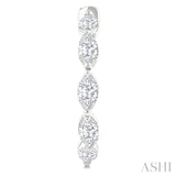 3/4 Ctw Marquise Cut Diamond Fashion Half Hoop Earrings in 14K White Gold