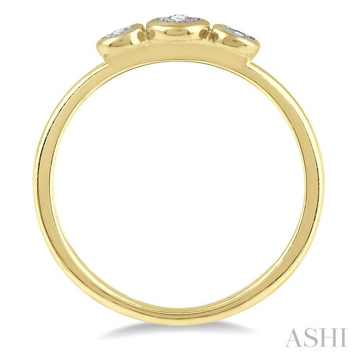Stackable Round Shape Past Present & Future Diamond Promise Ring