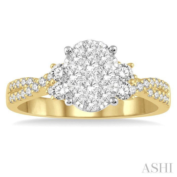 Oval Shape Lovebright Diamond Engagement Ring