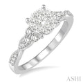 Round Shape Lovebright Diamond Engagement Ring