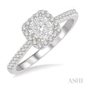 Cushion Shape Halo Lovebright Essential Diamond Engagement Ring