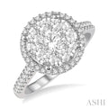 Round Shape Halo Lovebright Essential Diamond Engagement Ring