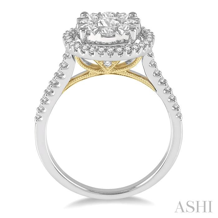 Round Shape Halo Lovebright Essential Diamond Engagement Ring