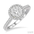 Round Shape Halo Lovebright Essential Diamond Engagement Ring