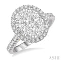 Oval Shape Halo Lovebright Essential Diamond Engagement Ring