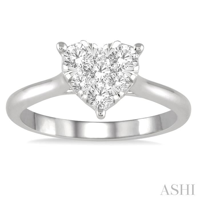 Heart Shape Lovebright Essential Diamond Engagement Ring