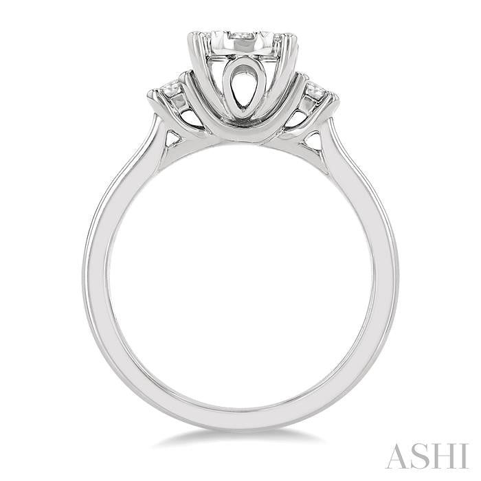 Oval Shape Lovebright Diamond Engagement Ring