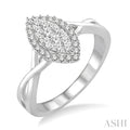 Marquise Shape Halo Lovebright Diamond Ring