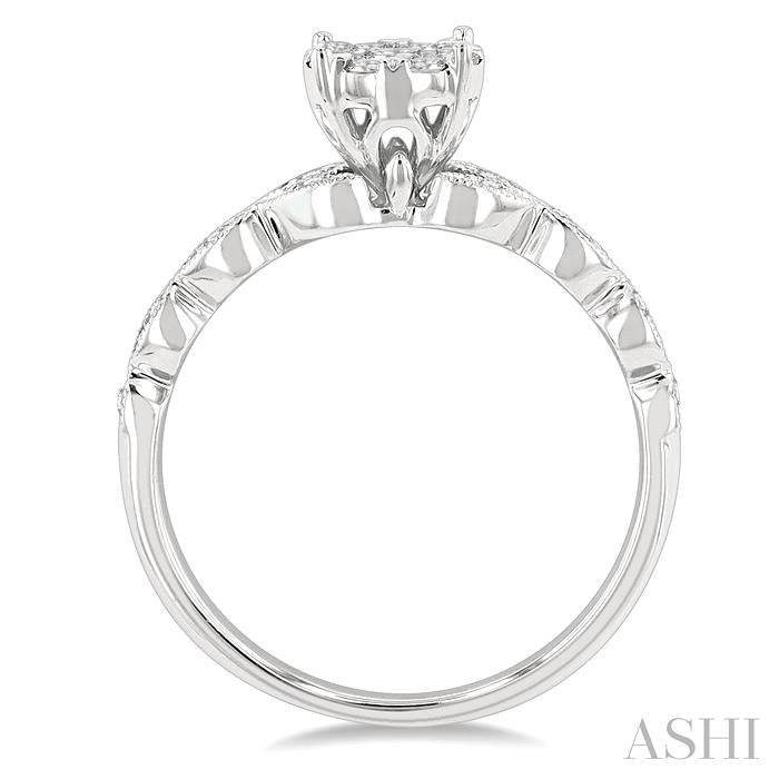 Round Shape Lovebright Diamond Engagement Ring