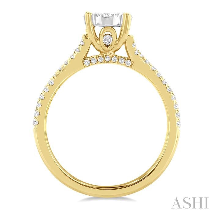 Round Shape Lovebright Diamond Engagement Ring