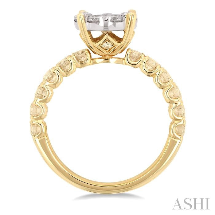 Round Shape Lovebright Diamond Engagement Ring