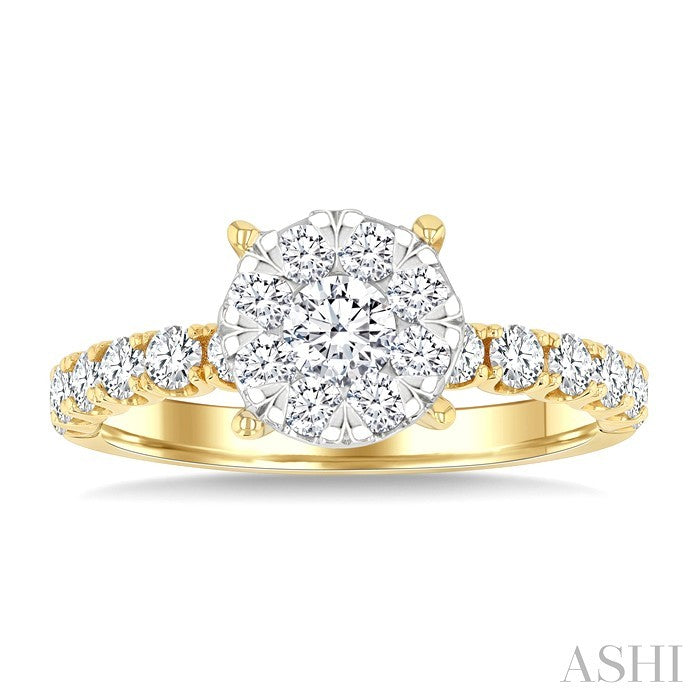 Round Shape Lovebright Diamond Engagement Ring