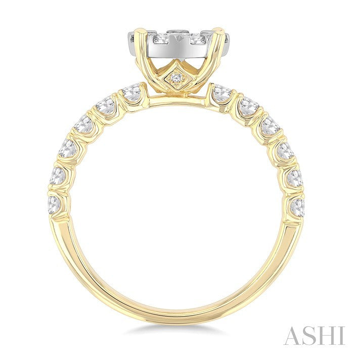 Round Shape Lovebright Diamond Engagement Ring