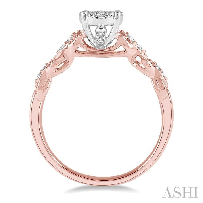 Round Shape Lovebright Diamond Engagement Ring