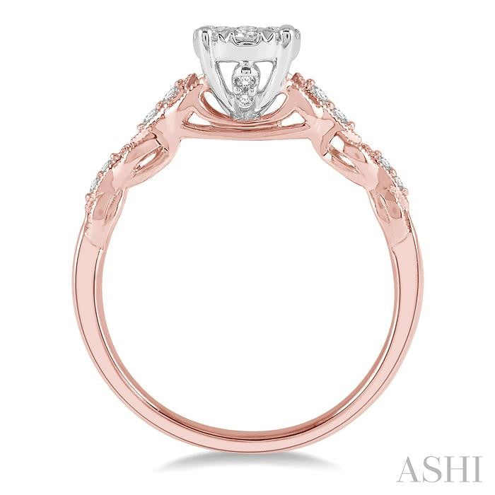 Round Shape Lovebright Diamond Engagement Ring