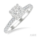 Round Shape Lovebright Diamond Engagement Ring