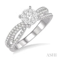 Round Shape Lovebright Diamond Engagement Ring