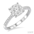 Round Shape Lovebright Diamond Engagement Ring