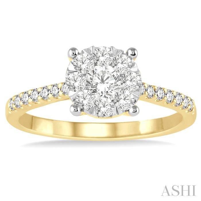 Round Shape Lovebright Diamond Engagement Ring