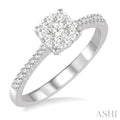 Round Shape Lovebright Diamond Engagement Ring